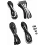Kabelverlängerungsset CableMod PRO ModMesh CM-PCAB-16P3KIT-NKKW-3PK-R – 3er-Pack schwarz-weiße gesleevte PCIe/ATX-Kabelverlängerungen