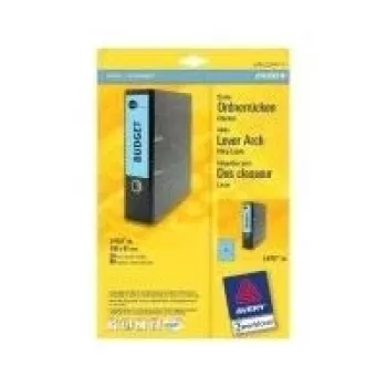 Ordneretiketten Avery L4767-20 Blau 192 x 61mm