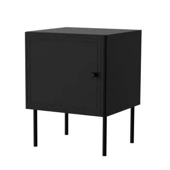 Nachttisch-Set cama meble PALAZZO BIS 45x39xH59 cm schwarz MDF/Spanplatte, 2 Stk.