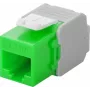 Wentronic Goobay CAT 6a KeyStone RJ45 Jack, ungeschirmt, 500 MHz, Grün-Weiß (90687)
