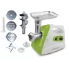 Fleischwolf ESPERANZA EKM012G — 600 W, Edelstahlklinge, Wursthorn, Kebbe-Aufsatz, Rückwärtslauf, rutschfeste Füße, weiß/grün