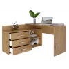 Corner-Computer-Schreibtisch Top e Shop DANY ARTISAN KPL, L-förmig, Spanplatte, Eichefarben