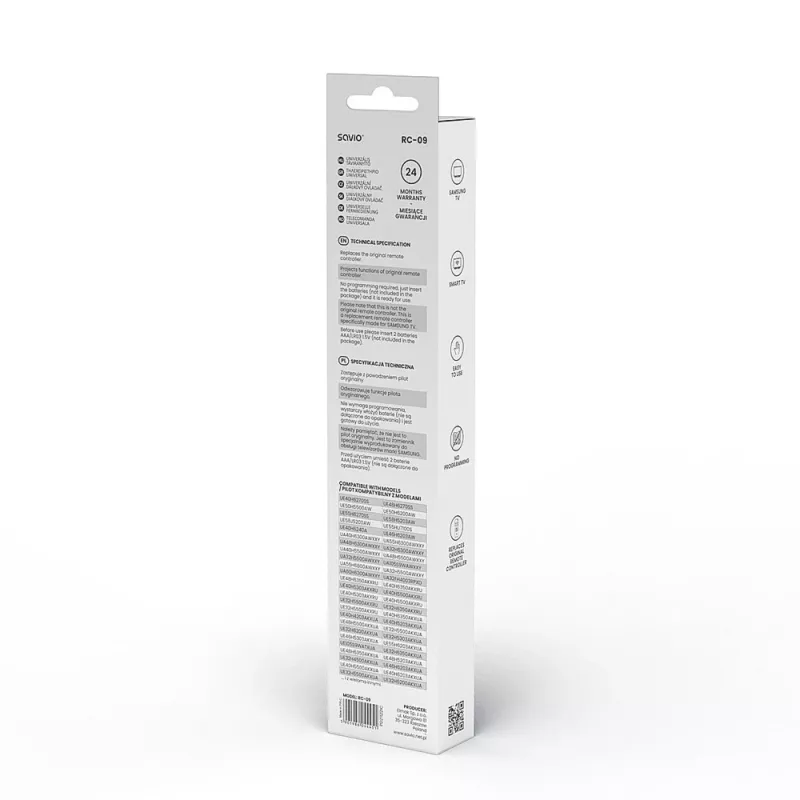 Savio RC-09 Infrarot-Fernbedienung Smart-TV