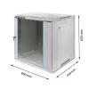 Rack-Schrank QOLTEC 19-Zoll 12U Modell 54485 — Netzwerk-/Servergehäuse