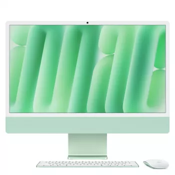 iMac 24 Retina 4.5K Display M4, Grün, M4 (10-CPU/10-GPU), 16 GB, 512 GB, Standardglas, Touch ID, Deutsch, Gigabit Ethernet, Magic Maus, MWV03D/A