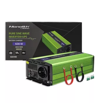 Auto-Wechselrichter Qoltec Monolith 600 W Grün 12 V
