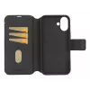Lederhülle für iPhone 16, schwarz