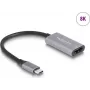 DeLOCK USB-Grafikadapter 7680 x 4320 Pixel Schwarz Grau