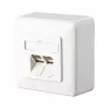 METZ CONNECT BTR IT CONNECT E-DAT C6 8/8(8) AP Cat.6 - Wandgehäuse - RJ-45 X 2 - Reinweiß, RAL 9010 - 2 Ports (1307380002-I)