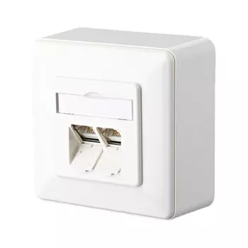 METZ CONNECT BTR IT CONNECT E-DAT C6 8/8(8) AP Cat.6 - Wandgehäuse - RJ-45 X 2 - Reinweiß, RAL 9010 - 2 Ports (1307380002-I)