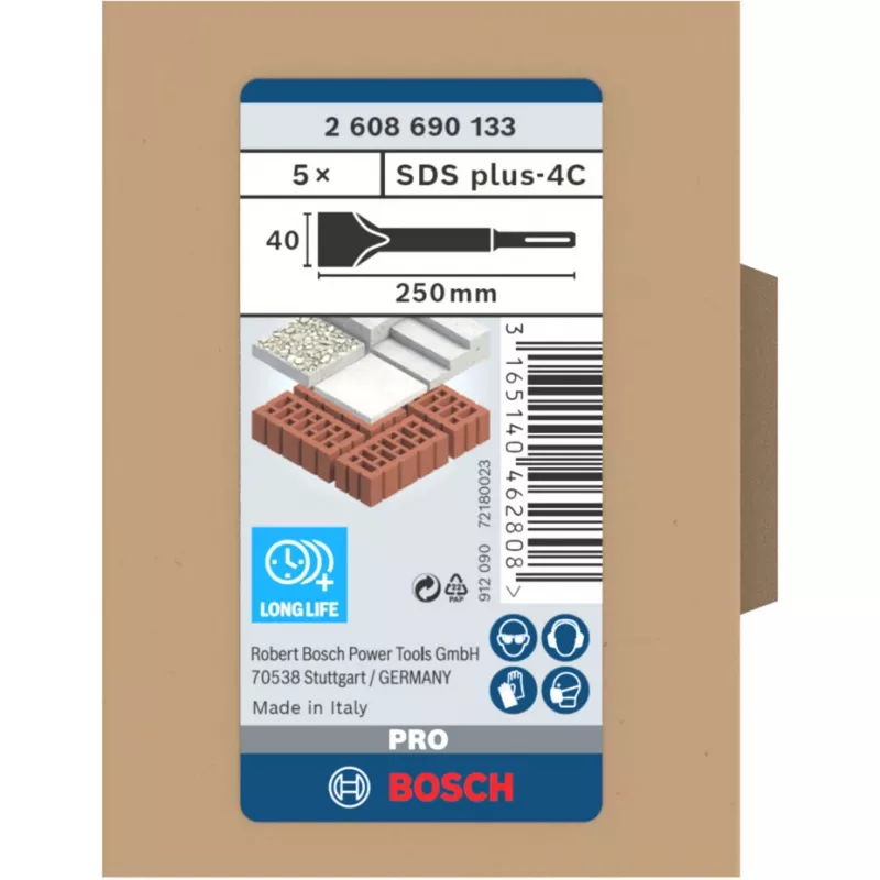 Bohrhammer-Meißelaufsatz Bosch 2 608 690 133 Edelstahl 250 mm