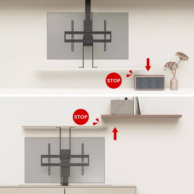 Maclean elektrische Decken-/Bodenhalterung, ausziehbar, 43''-88'', VESA 600x400, max. 60 kg, 100-240 V AC, 50/60 Hz