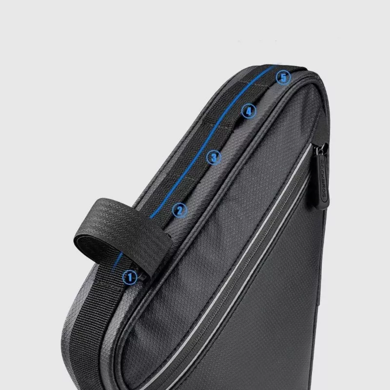 Rockbros B39-2 wasserdichte Fahrradrahmentasche, schwarz