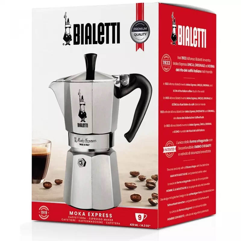 Bialetti Moka Express Moka pot 0.55 L Schwarz, Silber