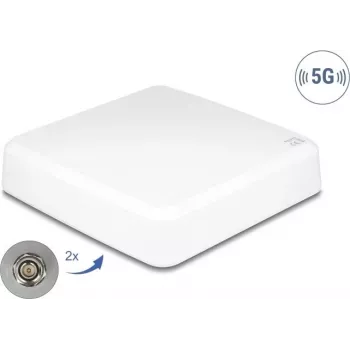 Richtantenne für den Außenbereich DELOCK 81467 — 5G, 2× N-Anschlüsse, Weiß