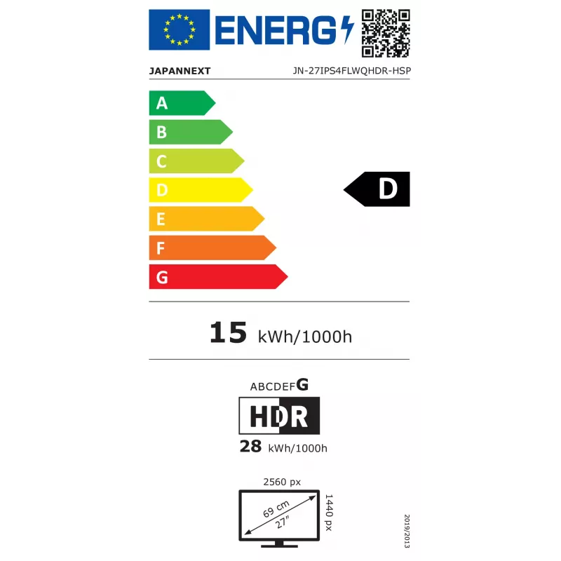 JAPANNEXT JN-27IPS4FLWQHDR-HSP 16:9 HDMI/DP WQHD - Flachbildschirm (TFT/LCD)