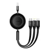 USB 3-in-1-Kabel Baseus Bright Mirror — micro USB, USB-C, Lightning, 66 W, 1,1 m
