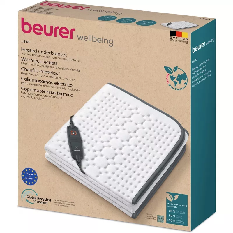 Beurer UB 60 Green Planet Heizunterbett, 150 x 80 cm