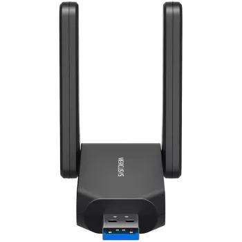 Wi‑Fi USB Adapter MERCUSYS MA72XH AX1800 mit High‑Gain Antennen, USB‑A Plug‑and‑Play
