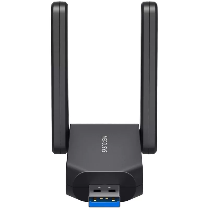 Wi‑Fi USB Adapter MERCUSYS MA72XH AX1800 mit High‑Gain Antennen, USB‑A Plug‑and‑Play