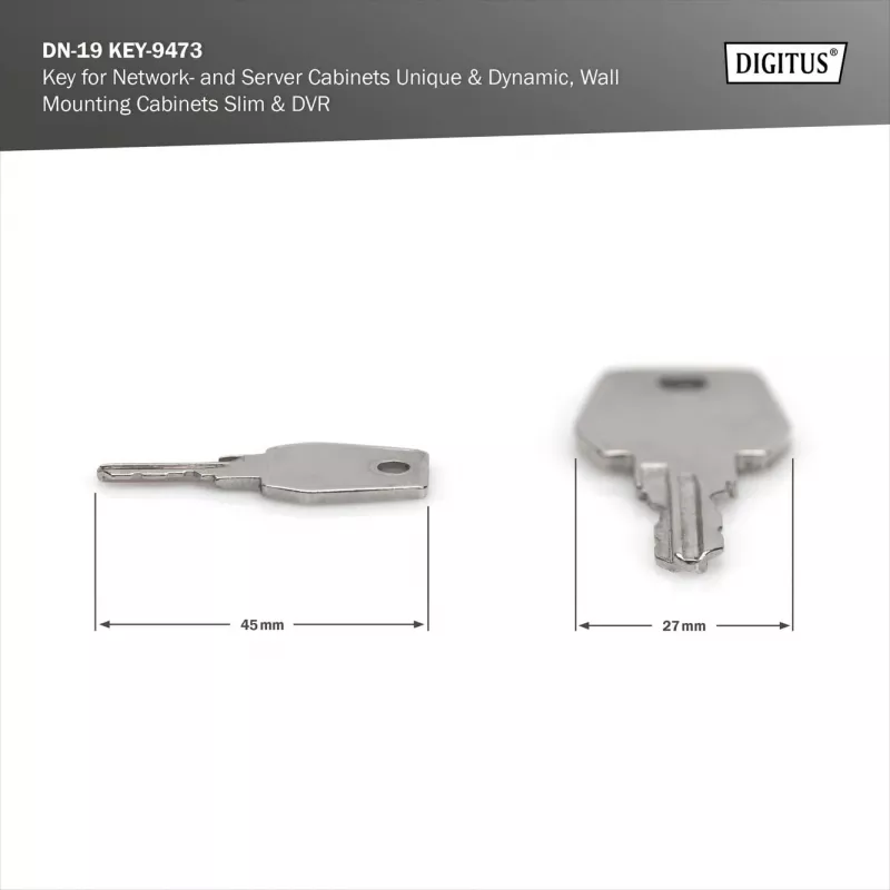 Schlüssel für Netzwerk- und Serverschränke Digitus DN-19 KEY-9473