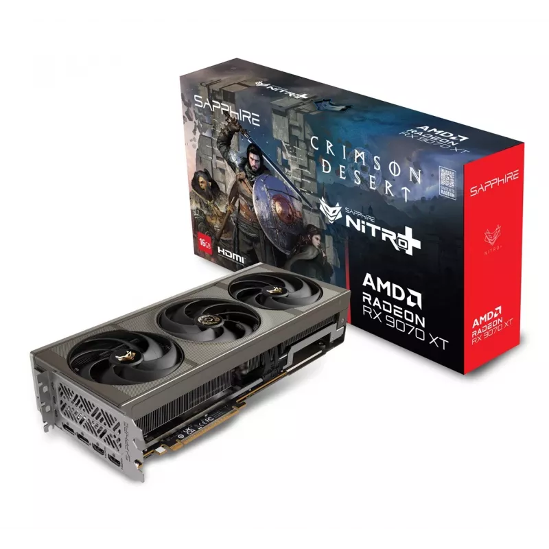 Grafikkarte Sapphire NITRO+ Radeon RX 9070 XT OC Crimson Desert Edition — 16 GB GDDR6, 256-Bit, PCIe 5.0