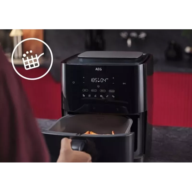 Heißluftfritteuse AEG AAF7SB – 6,9 L, 1700 W, digitale Touch-Steuerung, schwarz