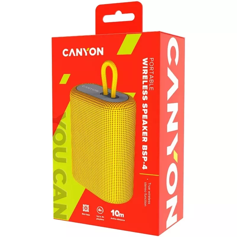 Tragbarer Stereo-Lautsprecher Canyon BSP-4 Gelb