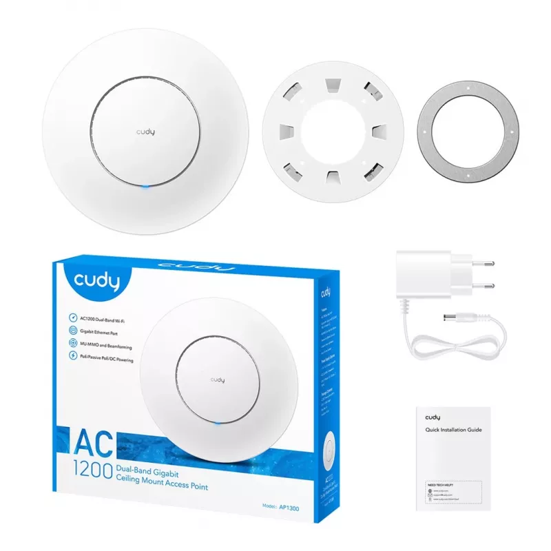 Cudy AP1300 867 Mbit/s Weiß Power over Ethernet (PoE)
