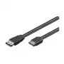 Wentronic Goobay HDD eSATA-Kabel 1,5 GBit/s / 3 GBit/s / 6 GBit/s, Schwarz, 0,5 m – SATA L-Typ-Stecker > eSATA I-Typ-Stecker (93246)