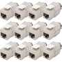 Keystone-Modul DIGITUS CAT 6A geschirmt mit intelligentem Kabelmanager, flach RJ-45, 14,5×34,5×21 mm – 12 Stk.