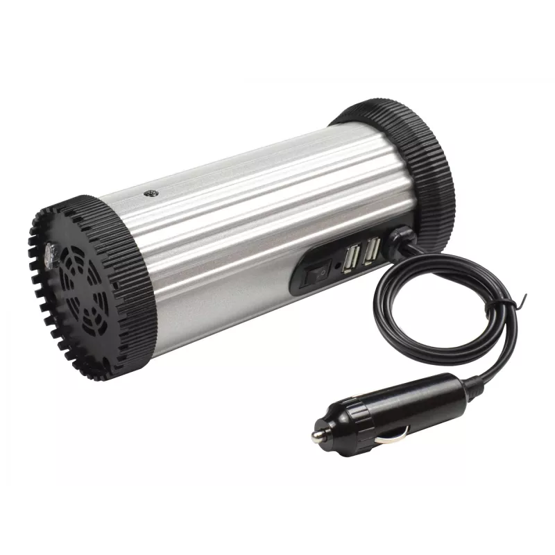 Gembird EG-PWC150-01 Stromadapter/-wandler Auto 150 W Schwarz, Grau