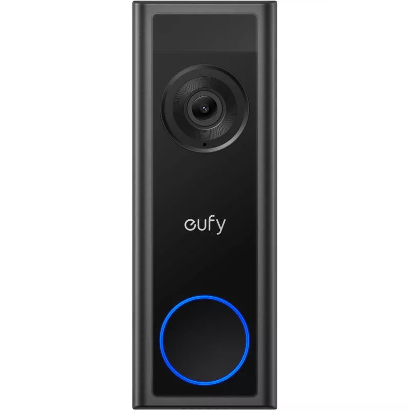 Video-Türklingel Eufy C31 2K mit microSD-Unterstützung, 2560×1440, 6500 mAh, kabelgebunden & kabellos, schwarz