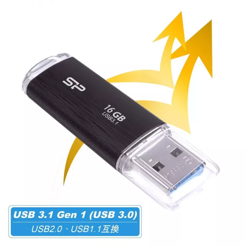SILICON POWER Blaze B02 USB-Stick 16 GB USB Typ-A 3.2 Gen 1 (SP016GBUF3B02V1K) Schwarz