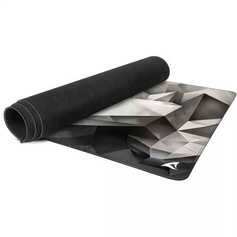 Gaming-Mauspad Sharkoon SKILLER SGP40 D17, abstraktes Kristall-Design, grau/weiß, 1000 x 500 mm