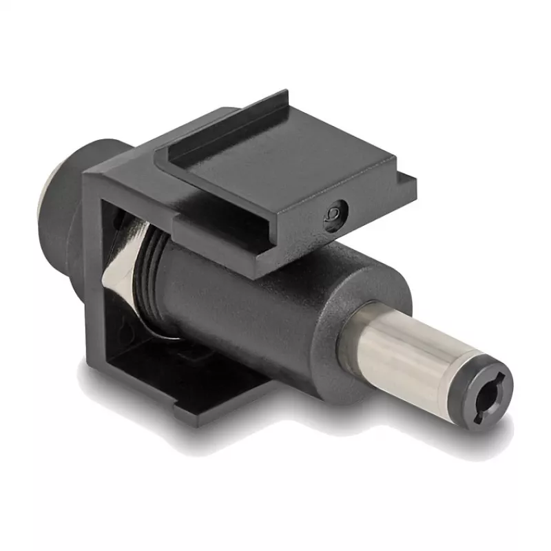 DeLOCK Keystone-Modul DC 5,5 x 2,1 mm Buchse auf DC 5,5 x 2,5 mm Stecker schwarz