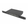 Unmanaged Switch LANBERG RSGE-24 — 24× Gigabit Ethernet 1U, rack-montierbar, schwarz
