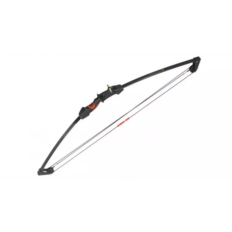 Compoundbogen POE LANG EK Chameleon Schwarz 10–15 lb Zug, Aluminium, 930 mm, 22 Zoll Sehne, beinhaltet 2 Pfeile und Zubehör