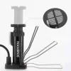 Rockbros 42610002001 Fahrrad-Standpumpe mit Manometer Schwarz