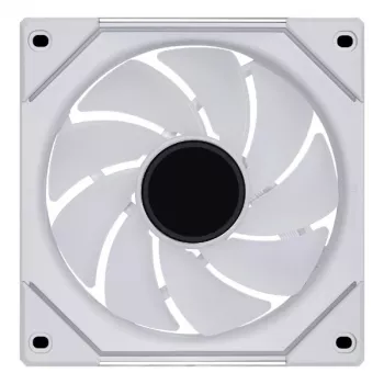 120mm Lian Li UNI FAN SL-INF Wireless ARGB PWM — Weiß, modulares magnetisches Lüftersystem