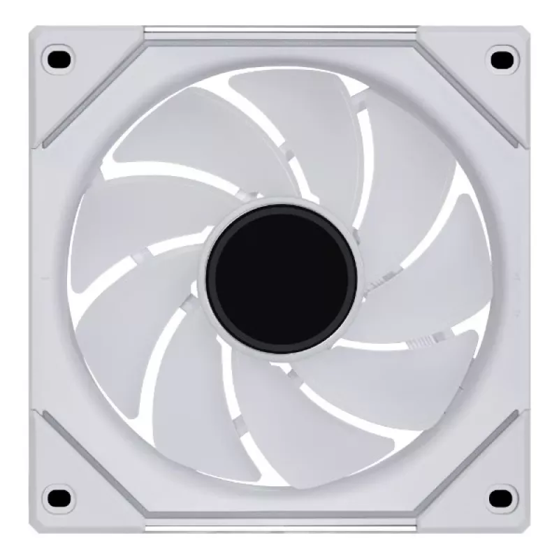 120mm Lian Li UNI FAN SL-INF Wireless ARGB PWM — Weiß, modulares magnetisches Lüftersystem