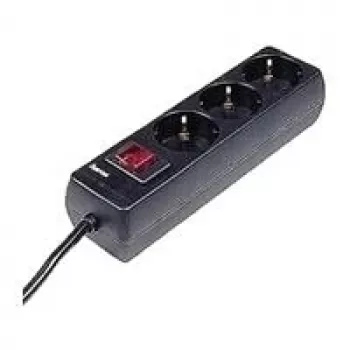 Hama 00030392 Überspannungsschutz Schwarz 3 AC-Ausgänge 230 V 1,4 m