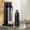 BRITA Karbonisierflasche 650 ml, Edelstahl, schwarz, spülmaschinenfest