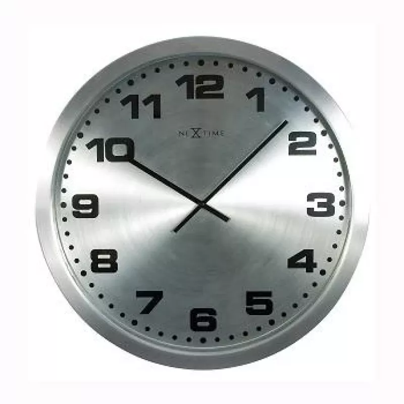 NeXtime Wanduhr 2906zw Mercure, Ø25 cm, Silber