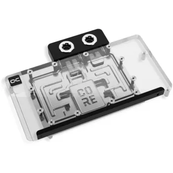 Grafikkarten-Wasserkühler Alphacool Core RX 9070 XT Hellhound+ Transparent Chrome mit Backplate