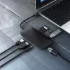 Laptop-Dock AUKEY CB-C71 — 3x USB‑C (USB 3.2 Gen1), HDMI, RJ‑45, MicroSD, USB PD 100 W, 0,15 m Kabel, schwarz