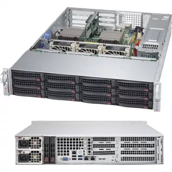 Supermicro 2U 12x3.5 Hot-Swap-Laufwerk 2x1200W ohne Betriebssystem