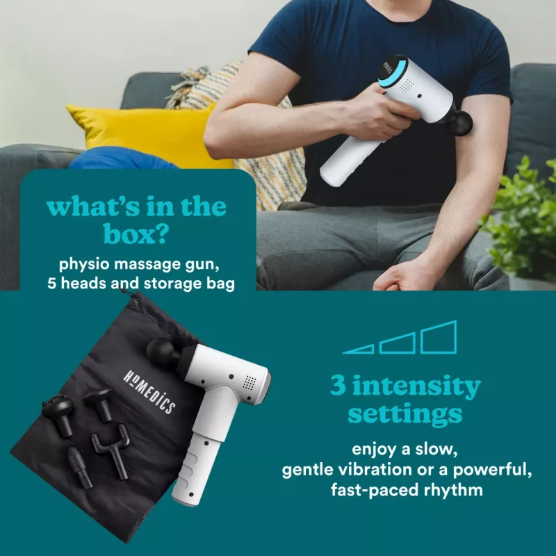 Perkussions-Massagepistole HoMedics PGM-150-EU — tragbares Perkussionstherapiegerät