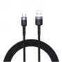 Datenkabel Tellur USB auf Type-C LED Nylongeflecht 1,2 m Schwarz