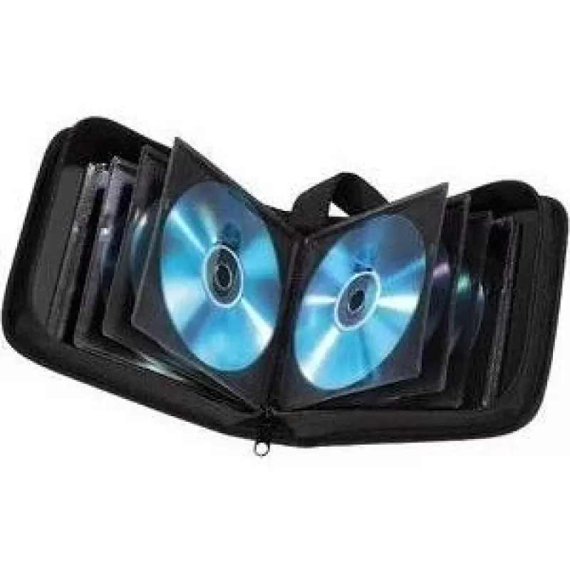 Hama CD-Tasche Nylon 20, Schwarz 20 Discs